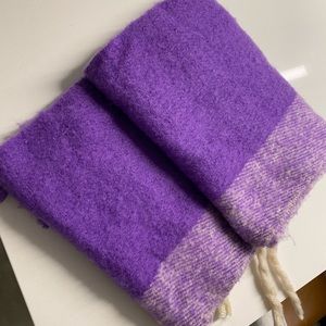 Purple Wool Thick Scarf